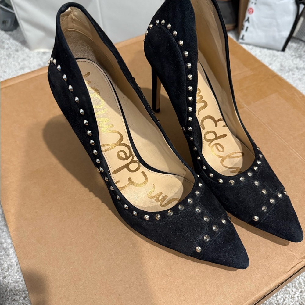 Sam Edelman Black Studded Heels